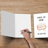 Funny Valentines Day Card For Husband Boyfriend, Romantic Valentine’S Bread Pun Card From Wife Girlfriend, Cute Love Card For Him Her, “You’Re The Loaf Of My Life”