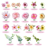 60Pcs Faux Flower Heads Bulk Small Daisy Roses Fake Mini Pink Silk Artificial Flower With Green Leaves For Craft Garland Graduation Cap Wedding Bridal Baby Shower Home Party Decoration Diy Cake Decor