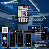 Updated 16W Starlight Headliner Kits 650Pcs 0.03In 9.8Ft Twinkle + Music Mode Mixed App Remote Sound Control Car Home Rgbw Fiber Optic Light Star Ceiling Light Kit
