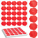 500 Pieces Christmas Envelope Seal Stickers Santa Embossed Wax Label Self Adhesive Seals Snowflake Santa Claus Stickers For Christmas Wedding Card Box Envelope(Red)