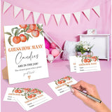 Peach Guess How Many Candies Are In The Jar Game, Pack Of 1 Wooden Tabletop Sign With Stand And 50 Guessing Cards, Sweet Peach Baby Shower Game, Gender Reveal Party Decorations - Wv15
