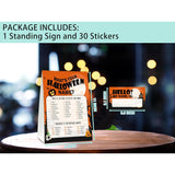 What'S Your Halloween Name Game - Halloween Party Game Sign For Boys Girls - Family School Classroom Activities - 1 Standing Sign And 30 Stickers - Kids Autumn Party Supplies Decorations(02)