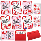 108 Pcs Happy Galentines Day Cards For Friends Valentines Gifts 36 Sets Galentine'S Day Cards, Red Envelope And Seals For Celebrating Lady Friends Express Gratitude And Miss You