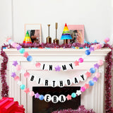 103 Pcs Giant Friendship Bracelet Garland Diy Birthday Halloween Christmas Jumbo Friendship Bracelet Banner Kit Famous Singer Customizable Party Wedding Decor(Macaron Color)