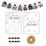 Bridal Shower Games - How Old Was The Bride-To-Be Wedding Shower Party Card Game - Hand Drawn Minimalist Themed Bachelorette/Engagement Party Supplies Activities Decorations (A02)