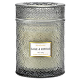 Sage & Citrus Scented Candles, Large Natural Soy Candle, 88 Hours Burning Time, Decorative Candles In Glass, Aromatherapy Candle Gift For Women, 19Oz