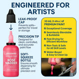 Airbrush Paint, 30 Water-Based, Quick-Drying Colors For Artists & Beginners, Ideal For Wood, Ceramic, Paper, Plaster, Canvas, Plastic (20 Ml/Bottle)