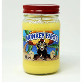 Monkey Farts Candle ~ Premium All Natural Soy Candle ~ Mason Jar Candle ~ Funny Candle With Amazing Scent (16Oz Mason Jar)