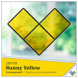 Gallery Glass, Sunny Yellow Stained Glass 2 fl oz Brilliant Smooth Finish Paint, Perfect for Easy to Apply DIY Arts and Crafts, 19779, 1 Count (Pack of 2)