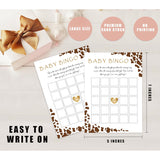 Baby Shower Games - Cowboy Baby Bingo Game For 30 Guests With Game Cards, Gender Reveal Games (24)