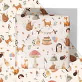 Woodland Wrapping Paper For Kids - Warm Yellow Red Forest Animal Friends Gift Wrap For Baby Shower Birthday - 6 Folded Sheets 20 X 29 Inch, Easy To Store