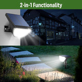 4 Pack 76 LED Solar Spot Lights IP65 Waterproof Cool White Landscape Pathway Lights