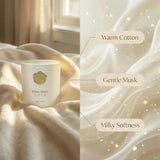 Scented Luxury Candles -Whitemusk-Aromatherapy Jar Candles For Relaxation & Sleep -7 Oz- 45 Hours Clean Burn-Hand-Cast -100% Natural Soy Wax-Ideal Gifts