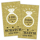 Gold Diamond Bridal Shower Scratch Off Game Cards?32 Pcs? Gift Certificate Scratch Off Cards Activity For Wedding Festive Raffle Tickets Family Holiday Games Supplies For Kids Adults