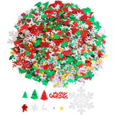 Christmas Glitter Confetti,4800 Pcs/3.5 Oz Snowflake Christmas Tree Shape Color Confetti Sprinkles For Holiday Table Centerpiece Decoration