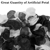 1200 Pcs Artificial Silk Rose Petals Black And White Rose Petals Flowers Decorations For Romantic Night Wedding Valentine Engagement Special Events