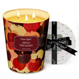 Homelights Scented Candles | Large Jar 34 Oz Natural Soy Candle | 130 Hrs Long-Lasting With 3 Wicks | Eclectic Mixed Styles Home Decor | Gifts For Mom & Women, Apple Orchard
