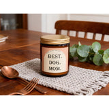 Best Dog Mom Candle, Dog Mom Gifts For Women - Lavender & Eucalyptus Soy Wax Scented Candle, 7Oz