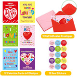 Valentines Day Cards For Teachers Happy Valentine Teacher Appreciation Card With Envelopes For Holiday Thank You Supplies 12Pcs