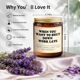 Relaxation Gifts For Women Men - Calming Lavender Scented Candle, 7 Oz Soy Candles Relaxing Gift For Friends, Coworker, Mom, Sister, Boss, Employees - Retirement Candle Appreciation Gifts At Work