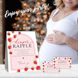 B10 Strawberry Arch Diaper Raffle Game Kit, 50 Tickets & Standing Sign, Decoration For Baby Shower, Gender Reveal, Baby Announcement, Party Favor & Decorations
