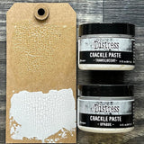 Ranger Ink Bundle Set- Tim Holtz Distress Crackle Paste Translucent and Opaque, 3oz Each TDA79651 and TDA71303 and