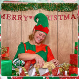 18 Pieces Christmas Elf Felt Hat For Adults Red And Green Santa Elf Hats Bulk Xmas Christmas Elf Costume Headwear Accessories