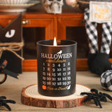 Halloween Countdown Candle – Pumpkin Scented Candle,Nature Soy Candles For Fall, Black Candles With 1-31 Calendar Design, Spooky Halloween Home Decor & Gift For Women And Friends,8.5Oz