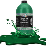 Pouring Masters Forest Green Ready To Pour Acrylic Pouring Paint - Premium 32-Ounce Pre-Mixed Fluid Acrylic Paint - Fluid Art Supplies For Canvas, Wood, Paper, Tile & Rocks