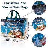 9Pcs Christmas Gift Bags, Christmas Tote Bags With Handles, Reusable Non-Woven Shopping Bags For Xmas Gifts Wrapping Holiday Party Supplies, 12.8"×9.8"×6.7"