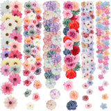 240Pcs Fake Flowers Heads Artificial Silk Flower For Crafts, Small Artificial Daisy Roses Faux Flowers Bulk For Diy Cake Wedding Party Home Garland Wreath Decoration