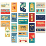 Colorful Gratitude Encouragement Cards / 50 Motivational Kindness Cards / 25 Inspirational Quote Designs/Flat 2" X 3.5" Employees Students Coworkers Uplifting Mini Card