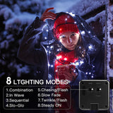 Solar String Lights Outdoor, 2 Pack 79Ft 200 Led Waterproof Solar Christmas Lights With 8 Lighting Modes For Tree Yard Garden Party Xmas Decorations