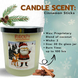 Officially Licensed Rudolph The Red Nosed Reindeer W/Santa Candle - 80 Hours + Of Cinnamon Scented Burn Time - Spread Holiday Joy At Home - The Warm Smell Of Christmas Comes Alive In Your Home
