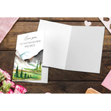 Outdoor Hiking Love Card, Romantic Adventure Couple Valentine Card, Love You To The Mountains And Back, Gift For Hiking Lover