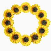 12Pcs Large Artificial Sunflower Heads 6.2'' Yellow Sunflower Artificial Flowers For Home Decoration, Wedding Decor, Birthday Party Decor, Garden Craft Art Decor, Decoration