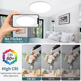 15.4 Inch Modern LED Ceiling Light 4500LM Dimmable Flush Mount with Remote