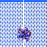 2 Pack Blue Ribbon Awareness Backdrop Fringe Curtains Decorations