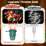 200 Pcs Twinkle Replacement Bulbs, 2.5 Volt Clear Incandescent Bulbs Christmas Tree String Light Bulb With Base For Indo