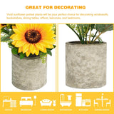Sunflower Artificial Flowers Pot, Sunflower Decor, Yellow Fake Flower In Pots, For Home Bathroom Kitchen