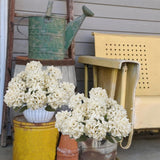 2 Pcs Hydrangea Artificial Flowers White Faux Hydrangeas Flower Outdoor Artificial Flowers Bouquets Silk Hydrangea Flowers Stems For Home Decor Party Floral Arrangements Wedding Centerpieces