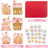 36Pcs Valentines Day Cards Gingerbread House Greeting Cards For Her Him With Red Envelopes And Stickers For Valentine'S Day
