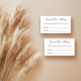 Guess How Many Cards, 3.5X2 White, Guess How Many Baby Shower Game Set Of 50