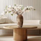 Artificial Cherry Blossom Branches 38 Inch Fake Wedding Silk Cherry Blossom Tree Stems 4 Pcs Faux Flowers Floral Arrangements For Home Vase Wedding Table Decor(White)
