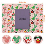 Mouse Christmas Wrapping Paper For Kids- Funny Pink Xmas Gift Wrap Red Candy Green Trees For Family Holiday Party - 4 Jumbo Sheets, 40 X 28 Inches Each
