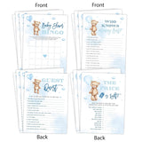 Boy Baby Shower Games, Can Bearly Wait Blue Sky Bingo, Find The Guest, The Price Is Right, Who Knows Mommy Best, 25 Games Each