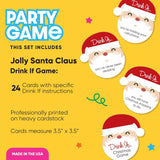 Big Dot of Happiness Drink If Game - Jolly Santa Claus - Christmas Party Game - 24 Count