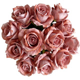 12 Pcs Artificial Silk Flowers Faux Roses With Long Stems Blossom Artificial Rose Flowers For Bridal Wedding Floral Bouquets Home Office Decor