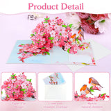 Pop Up Anniversary Card - 3D Cherry Blossom Robins Couple Pop Up Greeting Card With Envelope, Blank Insert, Romantic Valentine Wedding Birthday Gift For Her Him Couple Husband Wife