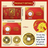 130 Pcs Chinese New Year 2026 Scratch Off Fortune Cards With 30 Feng Shui Coins Lunar New Year Fortune Cards For 2026 Years Of The Horse Party Games Spring Festival Party Celebrations Activities